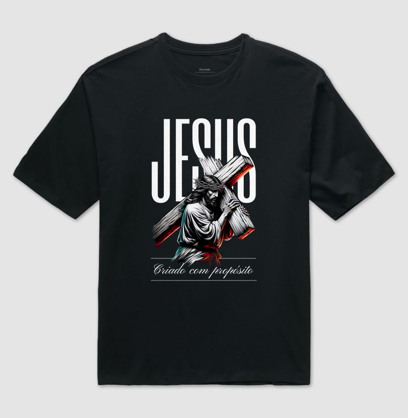 Camiseta Oversized Criado Com Propósito - Imagem 2