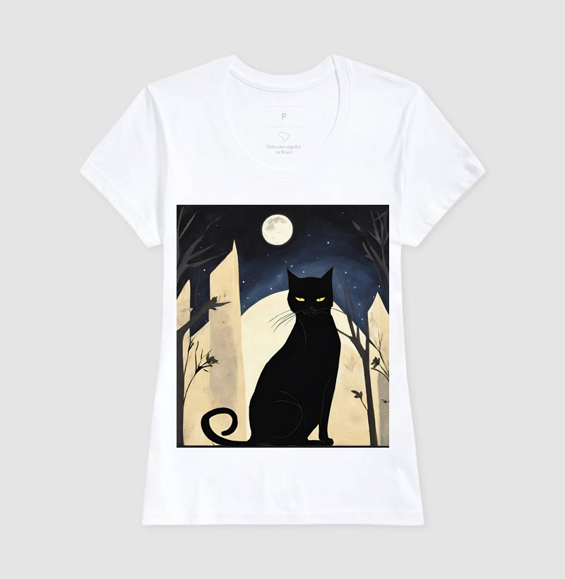 Camiseta Gato Preto Minimalista – Design Pop Art Moderno | B t-shirts ...