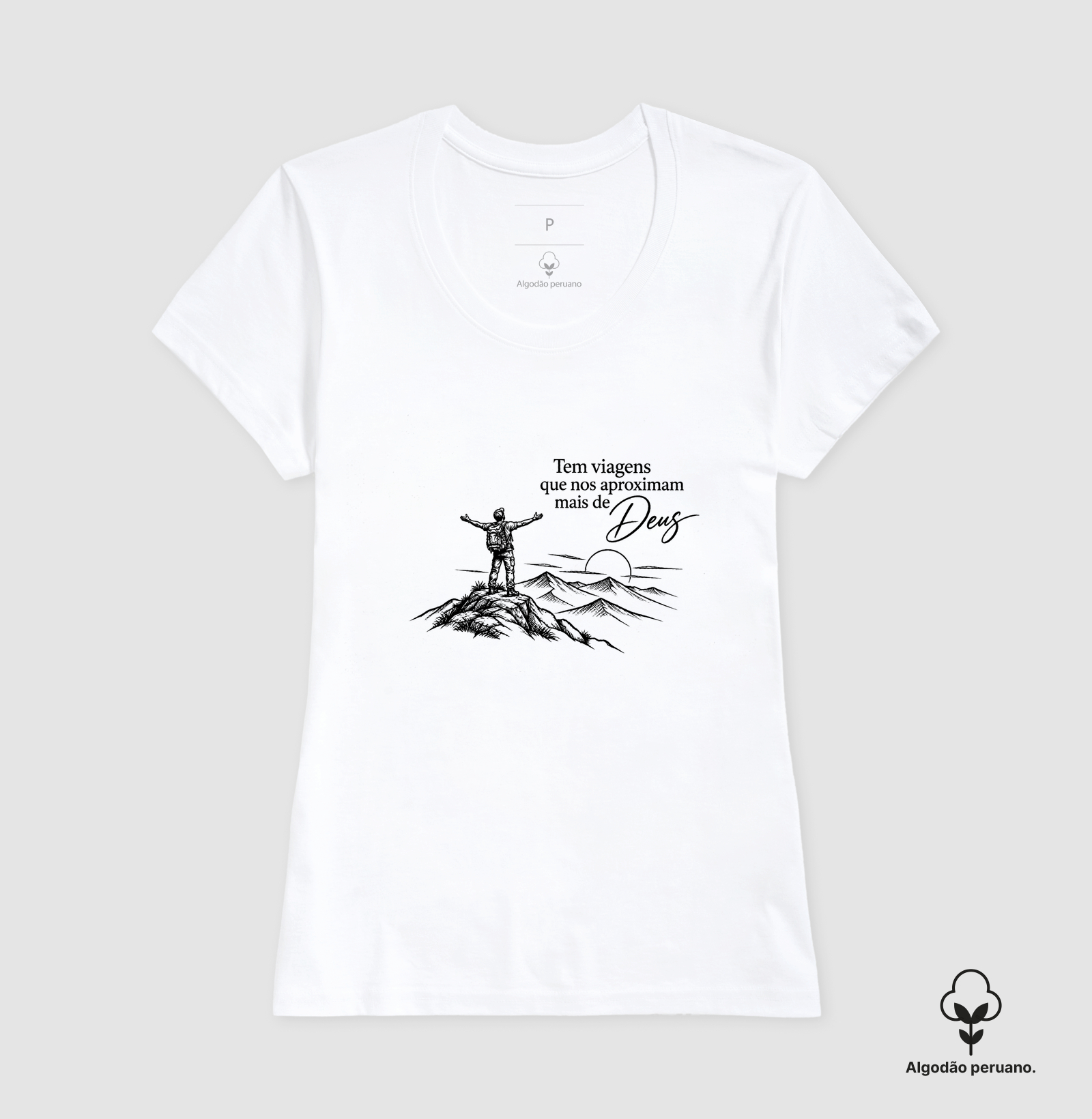 Camiseta Algodão Peruano | Tem Viagens que nos Aproximam de Deus - Imagem 7