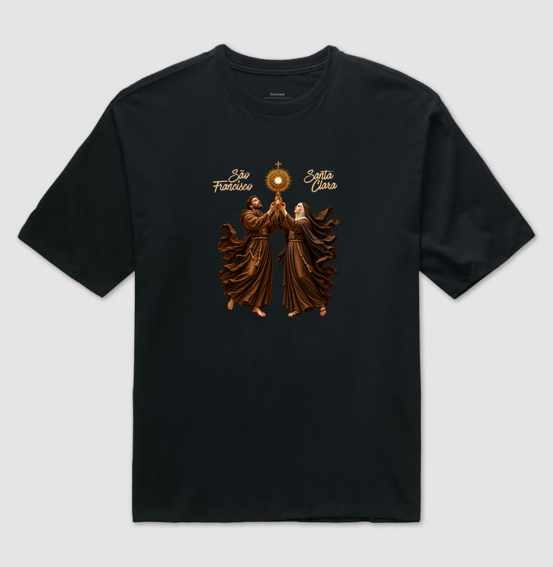 Camiseta Oversized São Francisco e Santa Clara de Assis - Adoradores do Santíssimo - Imagem 2