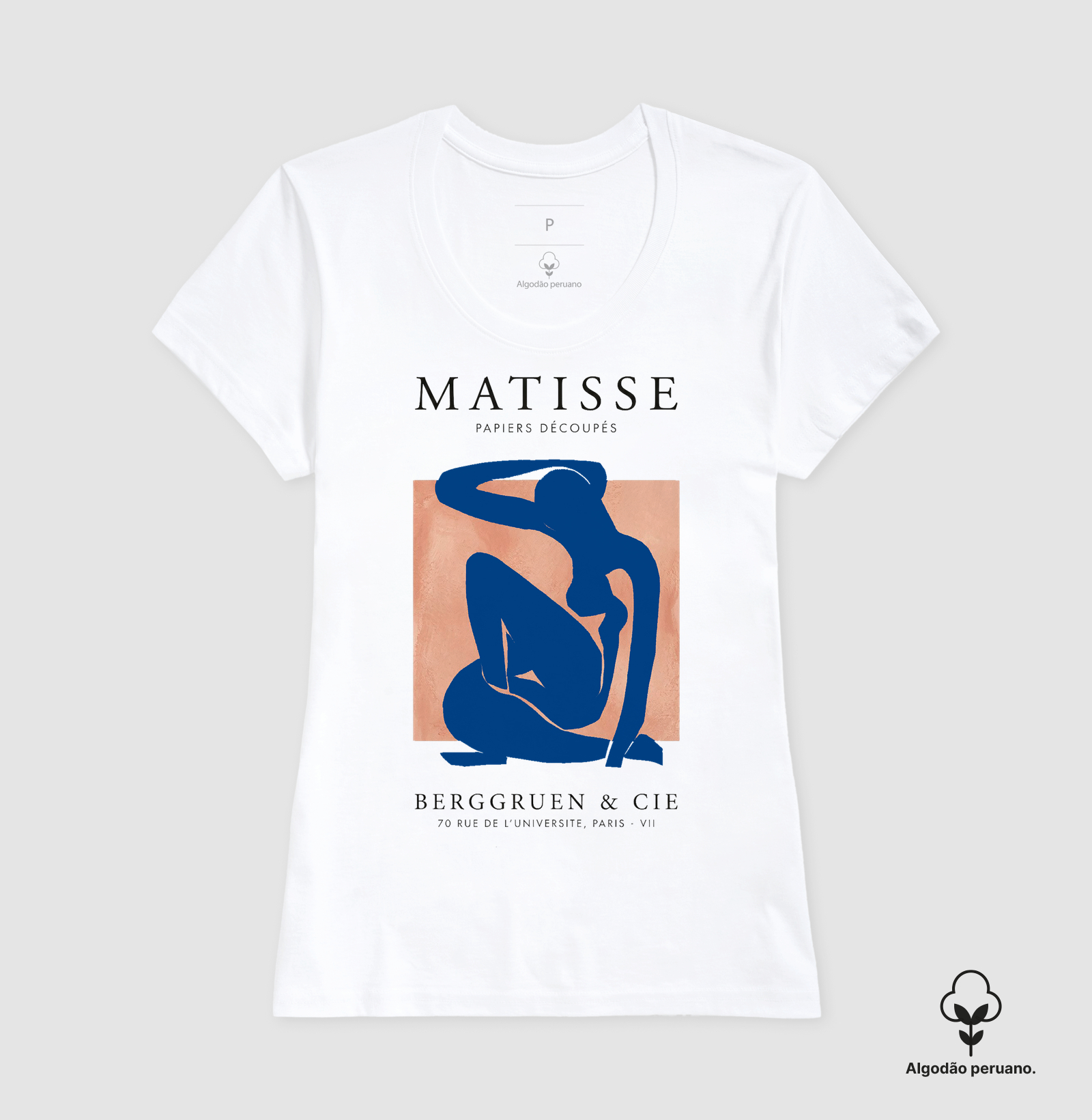 Camiseta Henri Matisse Nu Azul Berggruen Paris Algodão Premium Tanguis - Imagem 4