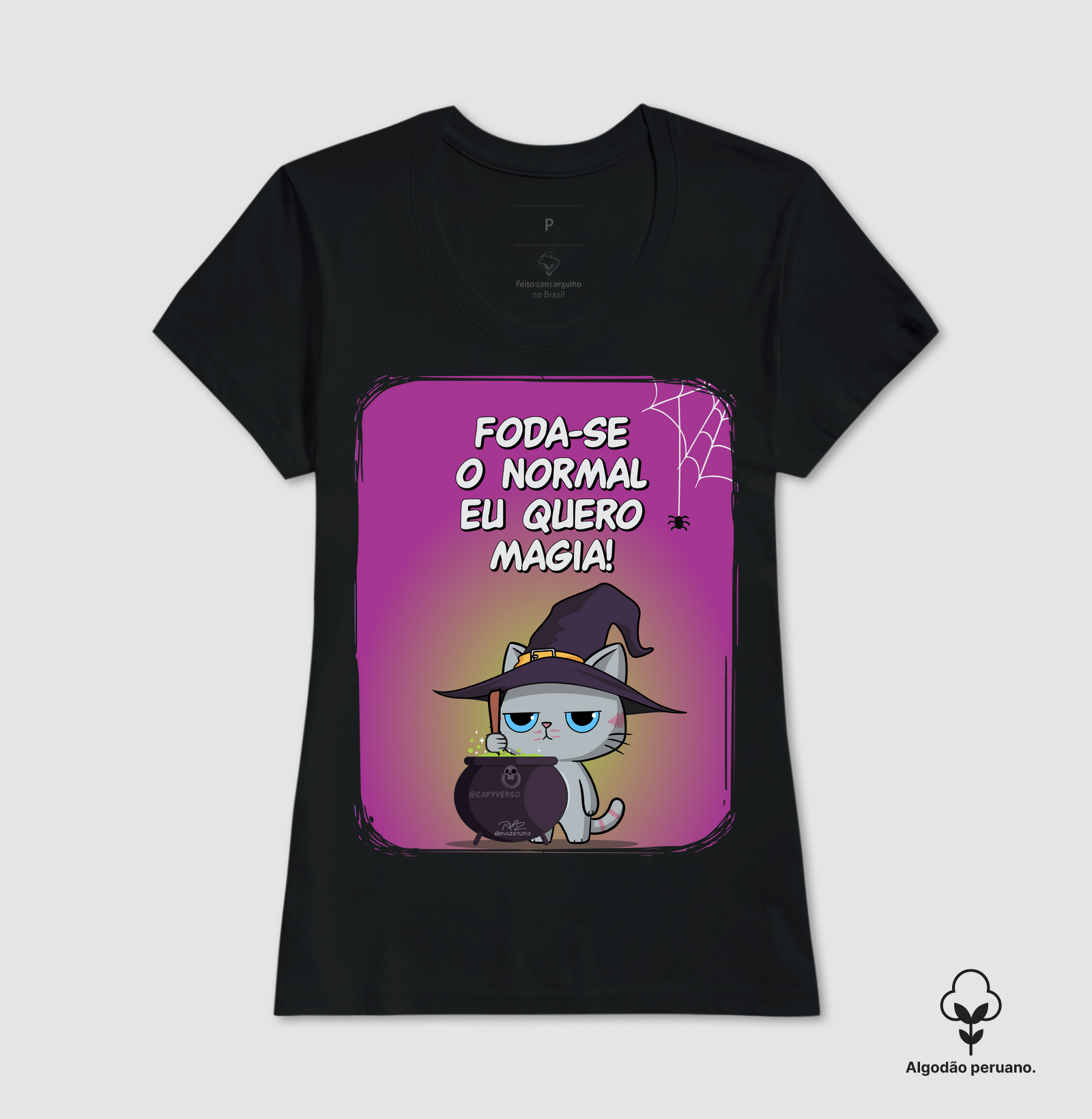 Camiseta Gato Sincero Magia - Imagem 5