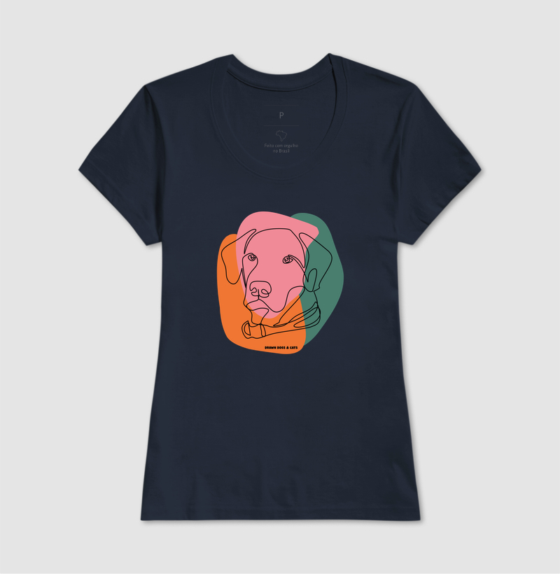 Cachorro de linhas e fundo rosa, verde e laranja - Imagem 8