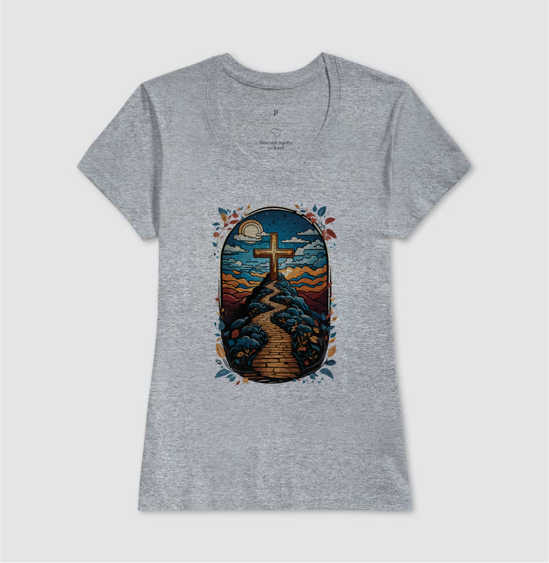 Camiseta Feminina Caminho da Cruz - Imagem 5