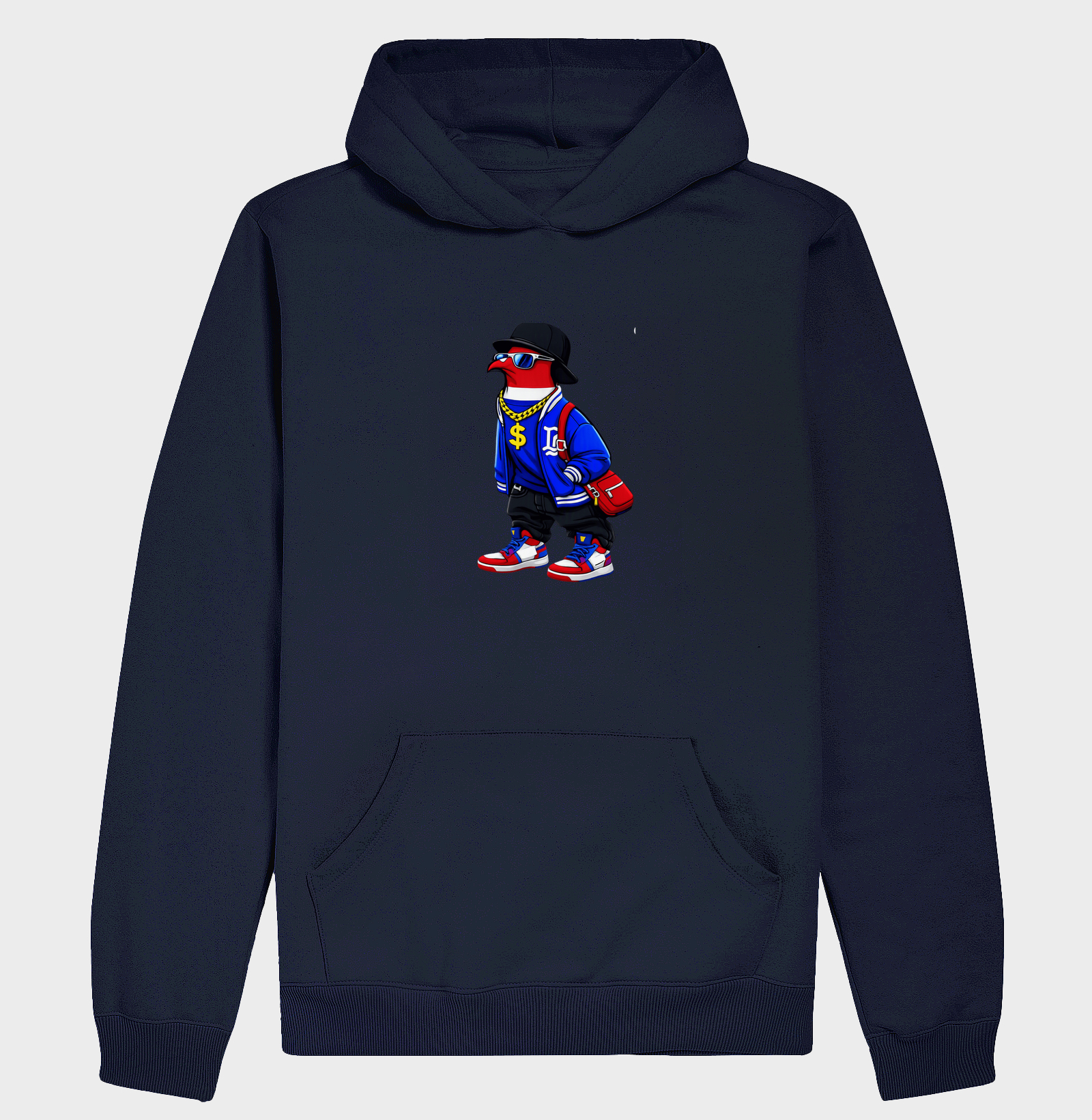 Essa arte vibrante e cheia de atitude traz um estilo com visual de rua, combinando moda hip-hop, cores marcantes e confiança total. - Imagem 4