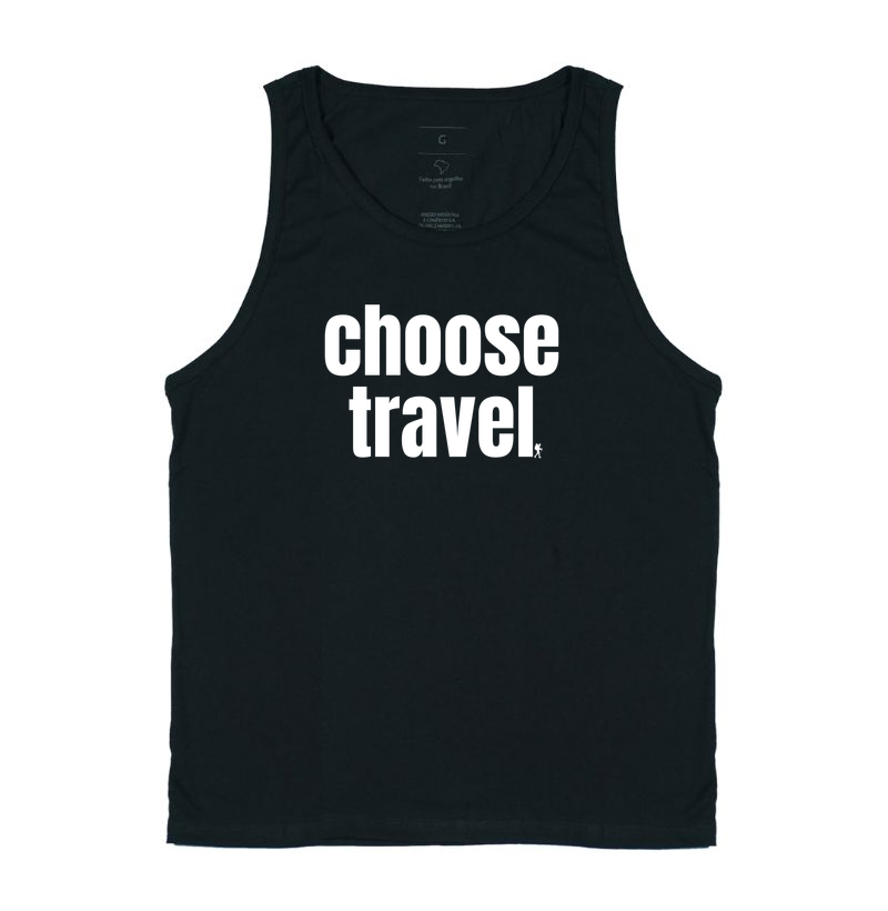 Camiseta Choose Travel | Frase Viagem Bold Minimalista | Colecao Viciados em Viagem - Imagem 3