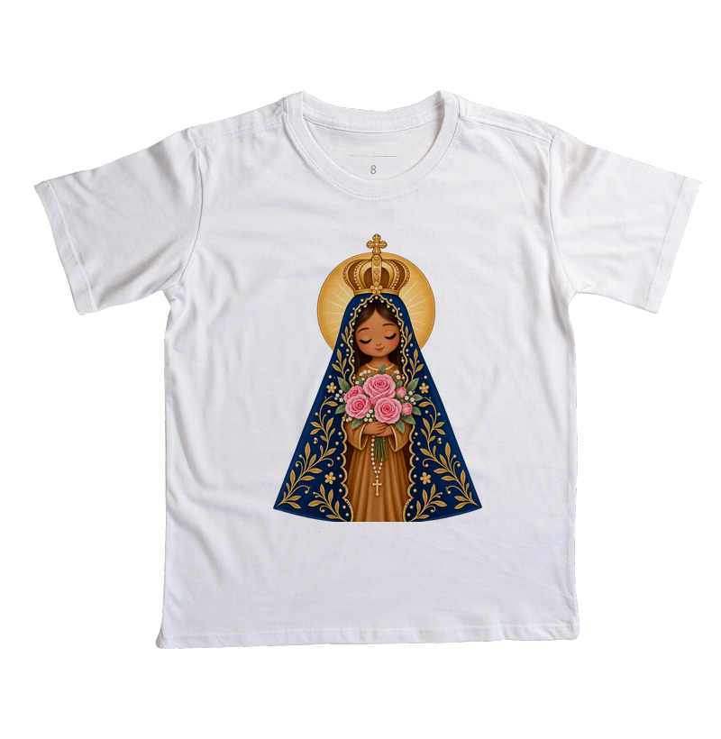 Nossa Senhora Aparecida com Flores - Baby - Imagem 2