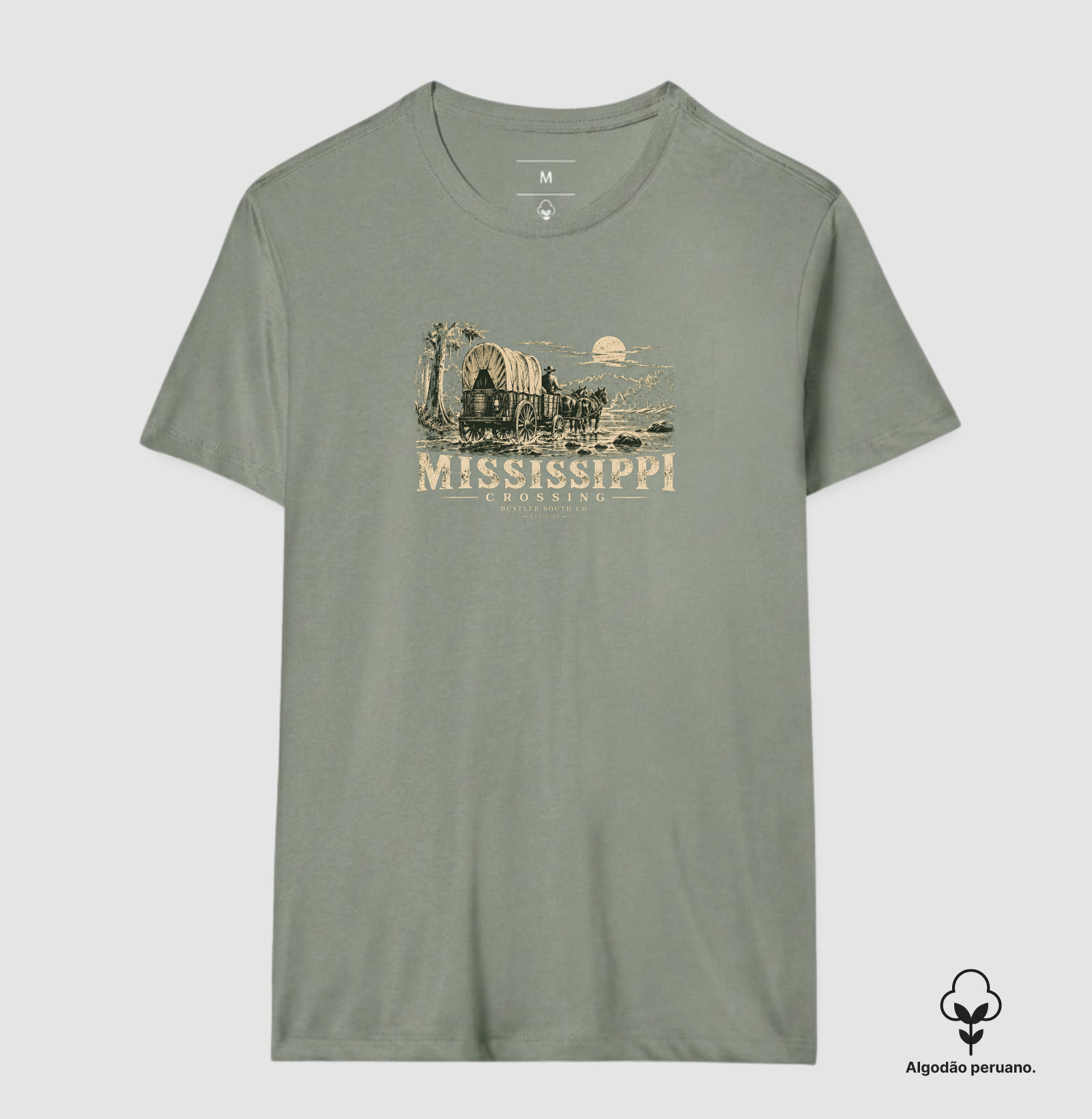 Camiseta Country Mississippi Crossing Dustler South Co. Algodão Peruano Premium - Imagem 2