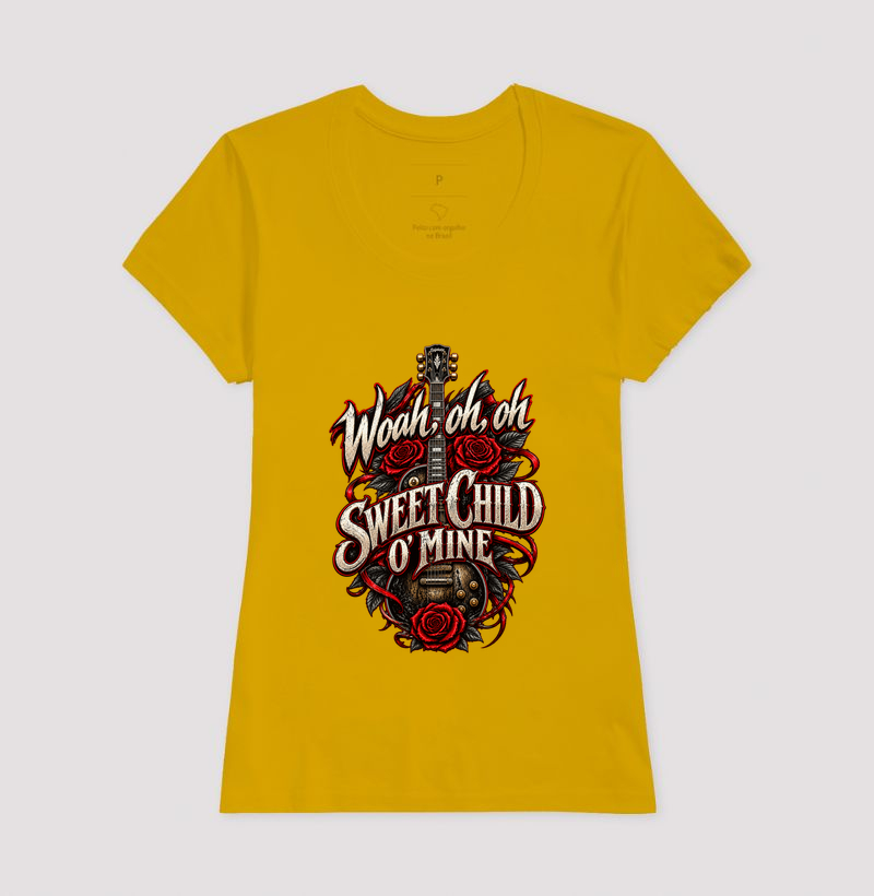Camiseta Rock Sweet Child O’ Mine – Guitarra e Rosas - Imagem 15