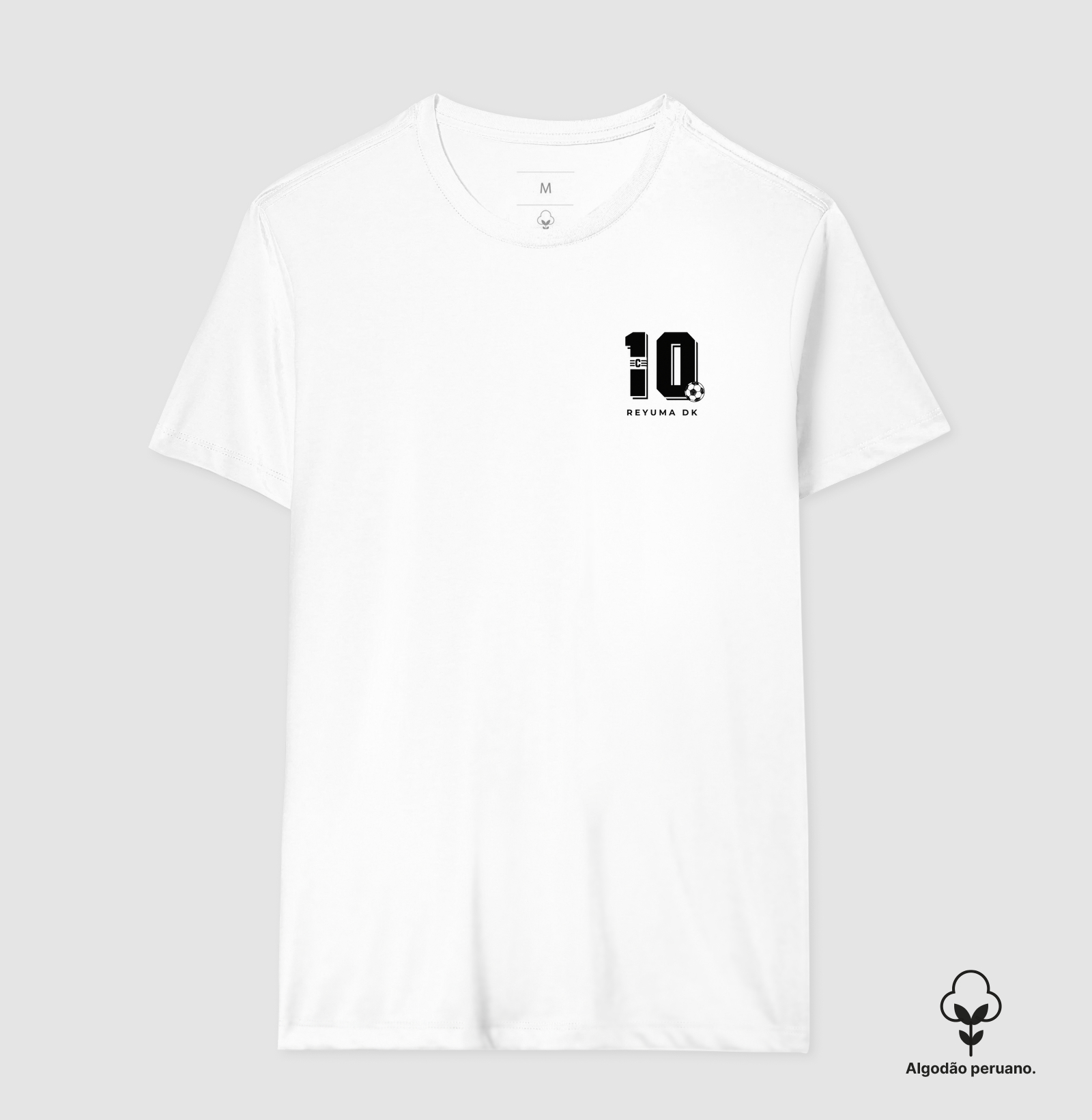 Camiseta Masculina, Feminina, Babylook e Unissex de Algodão Peruano Futebol "Dez e Faixa" - Imagem 4