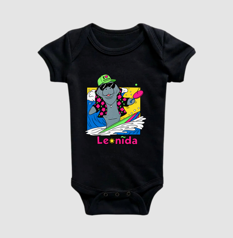 Body Infantil GTA 6 Jason – Leonida Surf com Peixe Boi / Manatee - Imagem 2