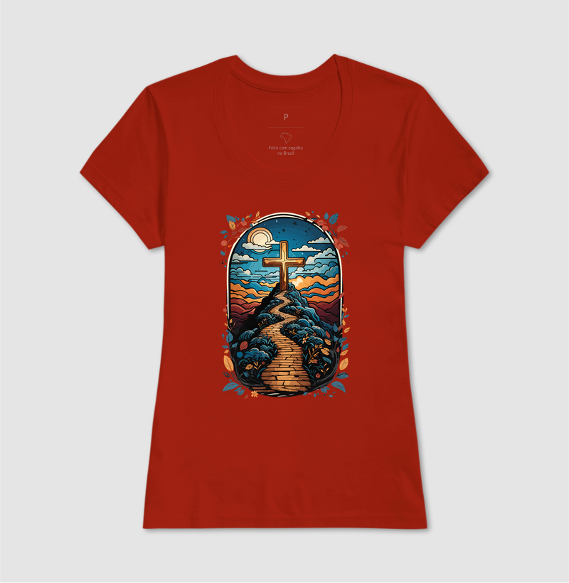 Camiseta Feminina Caminho da Cruz - Imagem 6