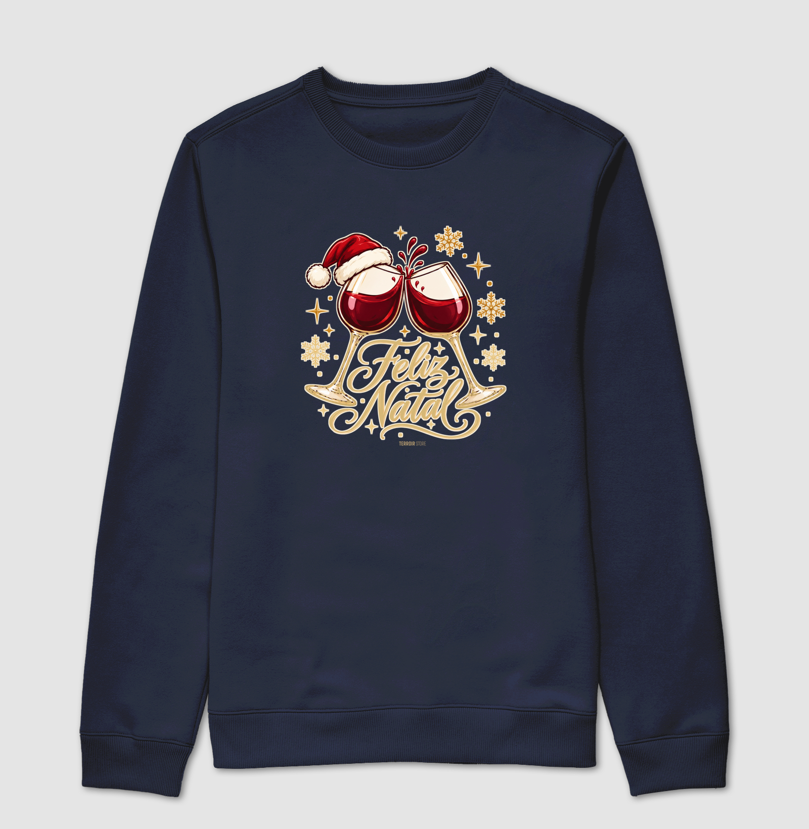 Suéter Moletom Feliz Natal – Brinde de Taças de Vinho - Imagem 5