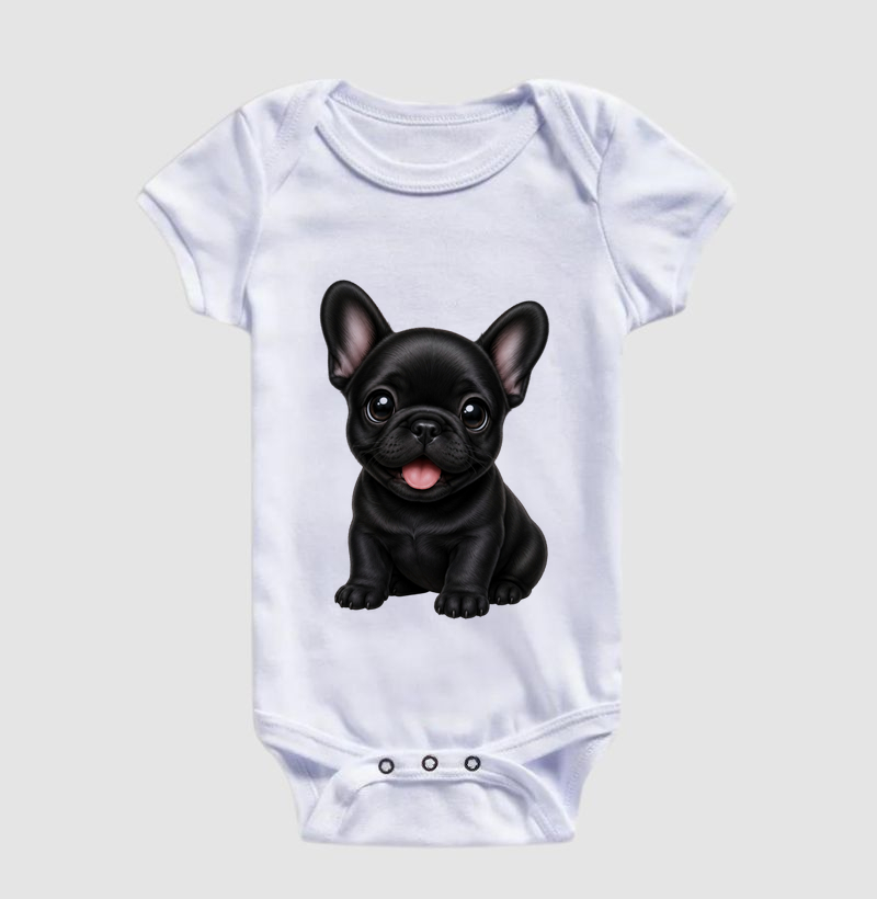 Bulldog (Buldogue) Francês Preto - Desenho Animado - Imagem 3