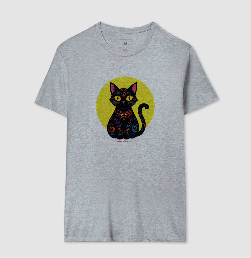 Gata preta e fundo amarelo - Imagem 9
