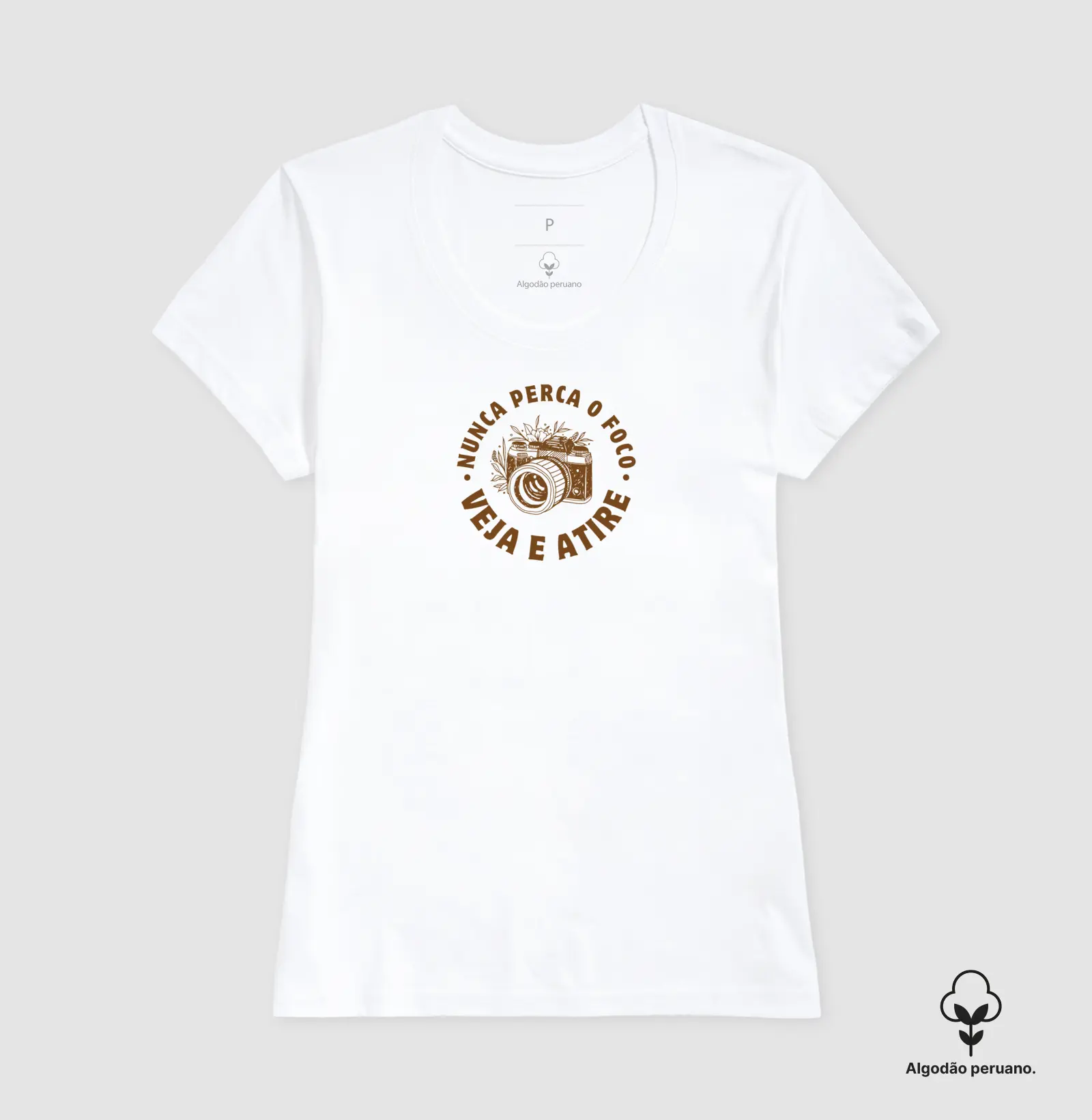 Camiseta Premium algodão Peruano, nunca perca o foco - Imagem 5