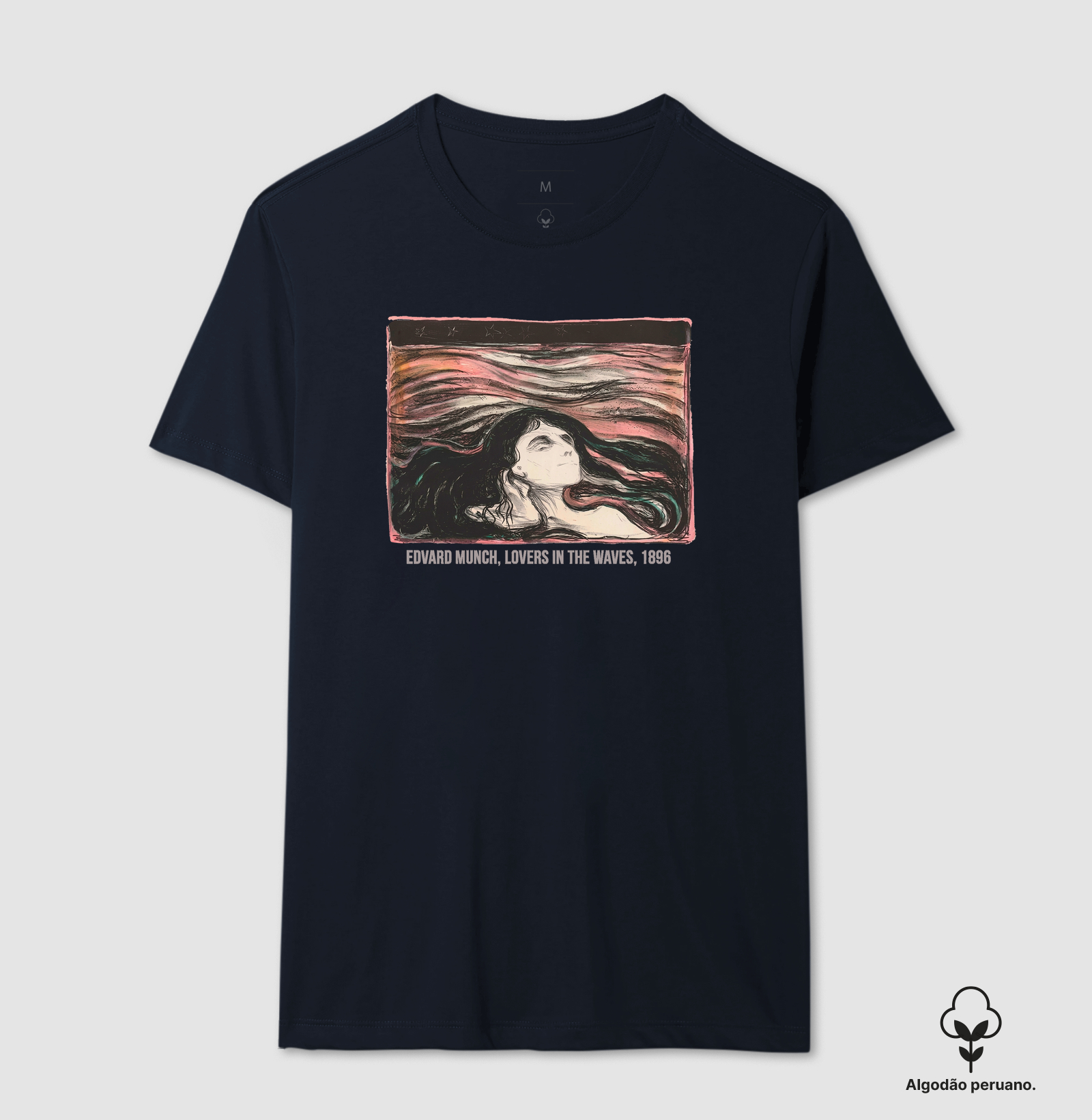 Camiseta Algodão Tanguis Peruano Lovers In The Waves Munch - Imagem 5