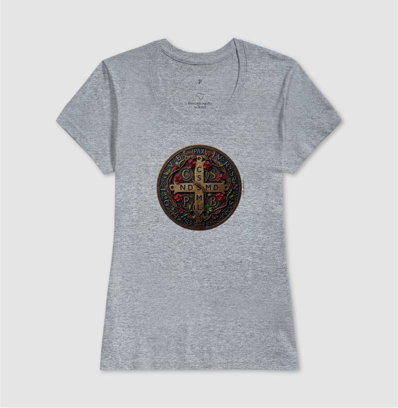 Medalha de São Bento e Flores Coroa-de-Cristo | Arte Sacra Exclusiva - Imagem 9