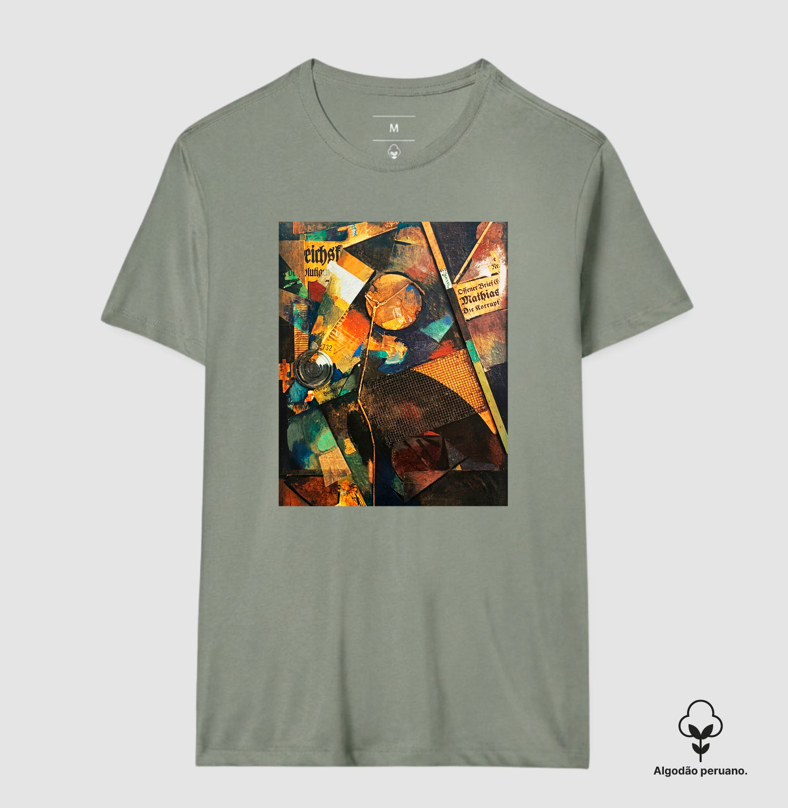 Camiseta Premium Algodão Tanguis Schwitters Pintura Abstrata Merzbild 1920 - Imagem 2