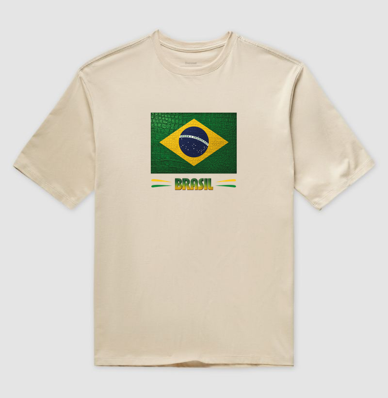Camiseta Oversized Bandeira do BR estilizada - Imagem 3