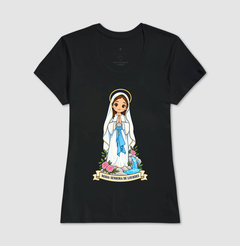 Nossa Senhora de Lourdes estilo chibi - Imagem 3