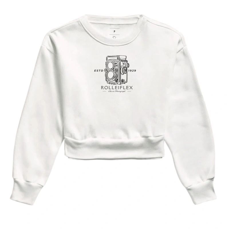 Moletom cropped feminino rolleiflex classic photograph - Imagem 3