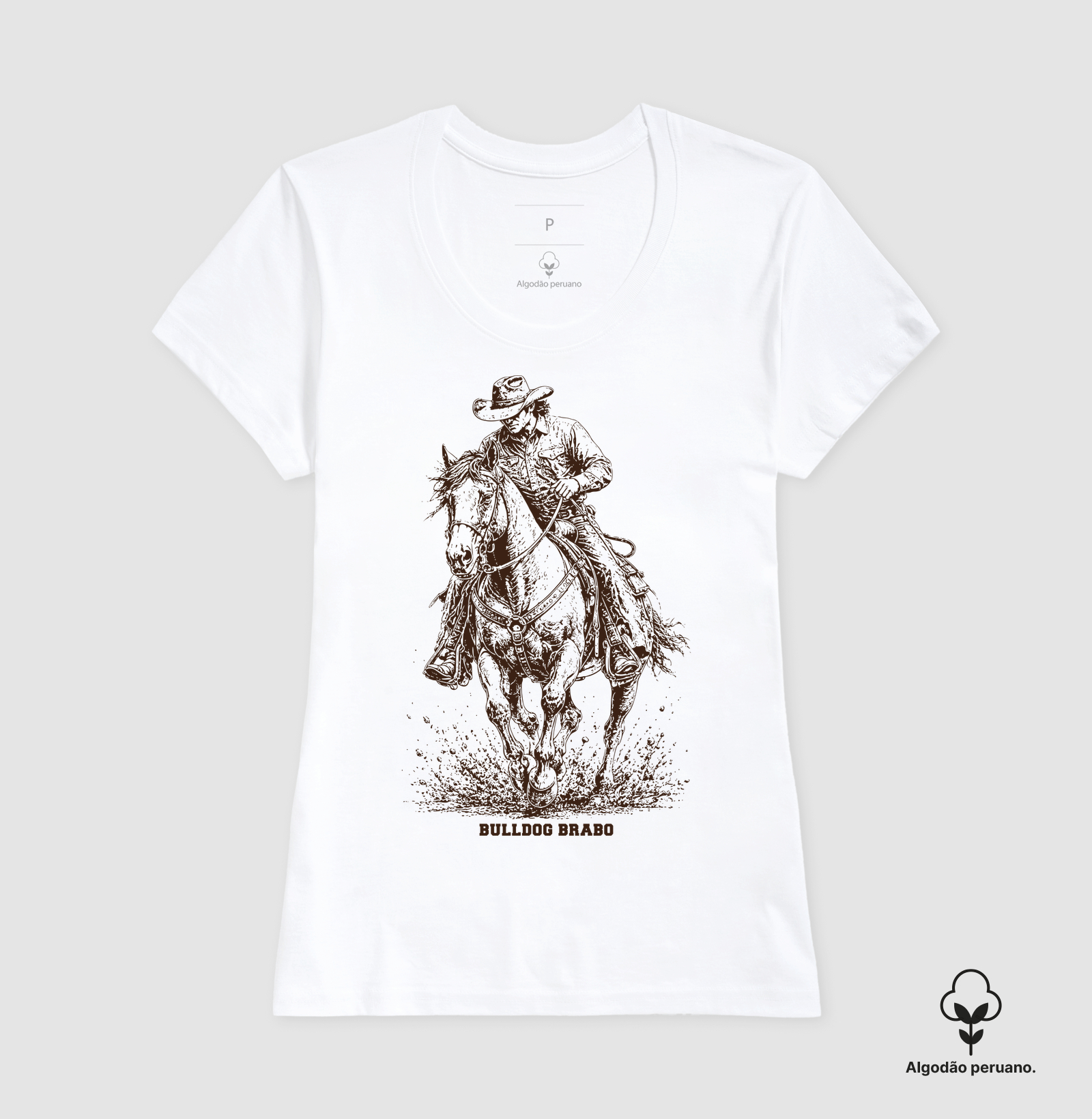 Cowboy Riding Horse Bulldog Brabo - Imagem 8
