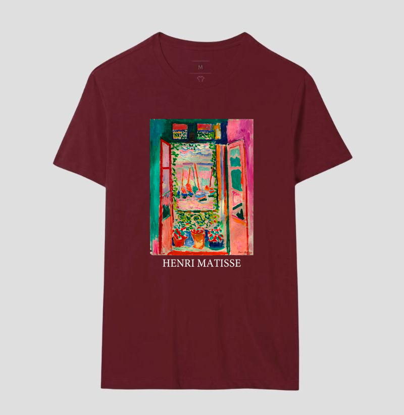 Camiseta Pintura Fauvista A Janela Aberta Matisse  - Imagem 18