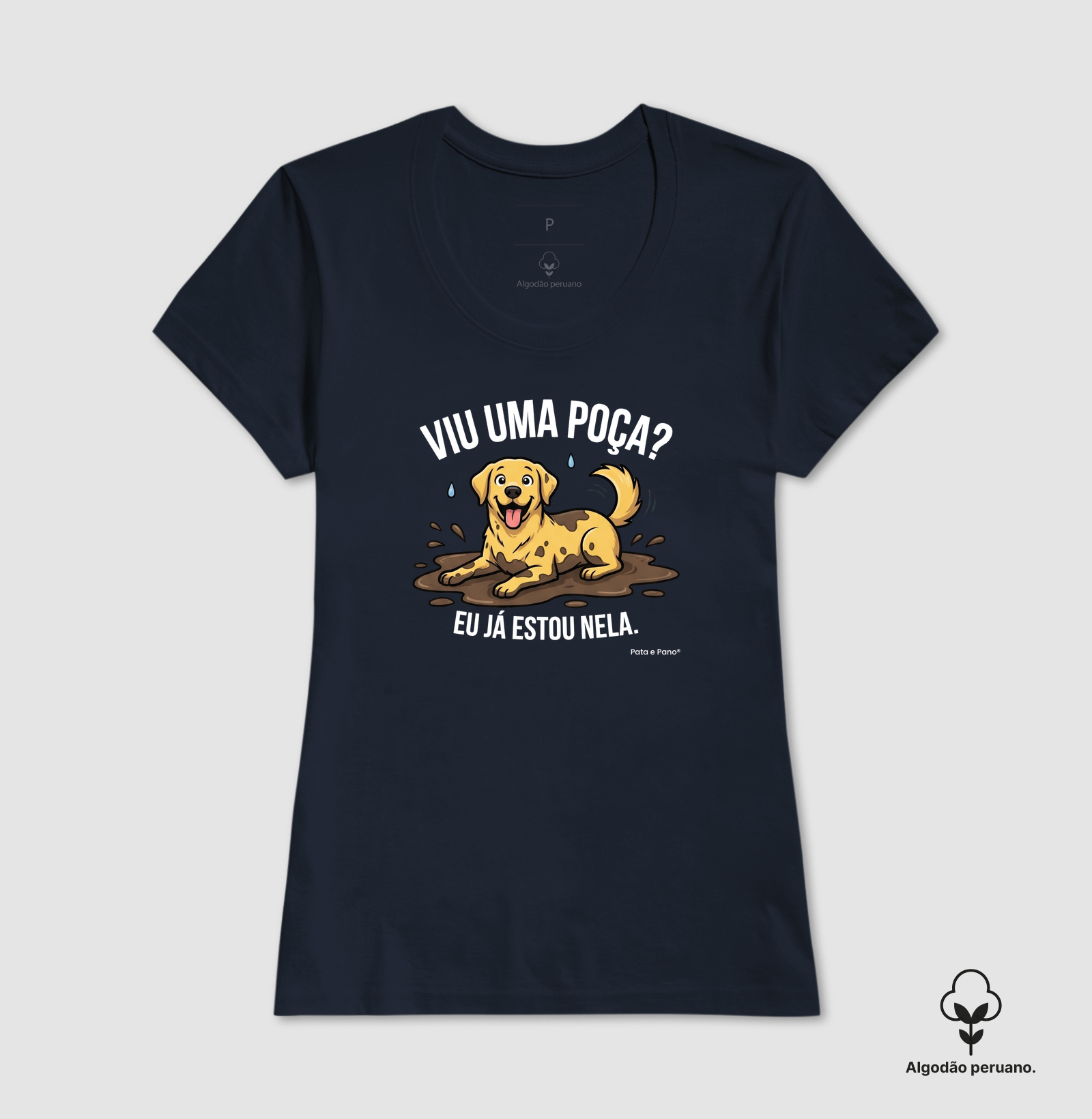 CAMISETA ALGODÃO PERUANO LABRADOR POÇA - Imagem 5