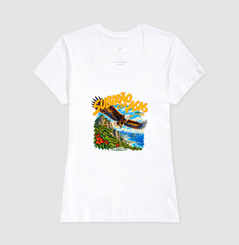 Camiseta Feminina Cristã Subirão com Asas - Imagem 3