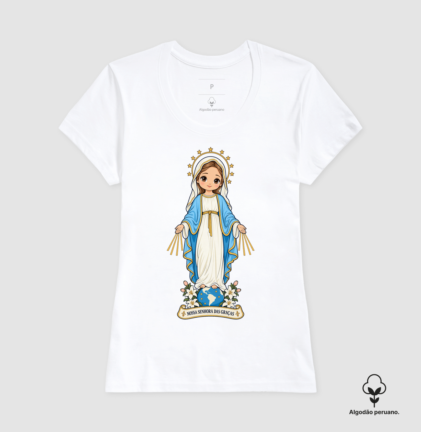 Nossa Senhora das Graças estilo chibi - Imagem 8