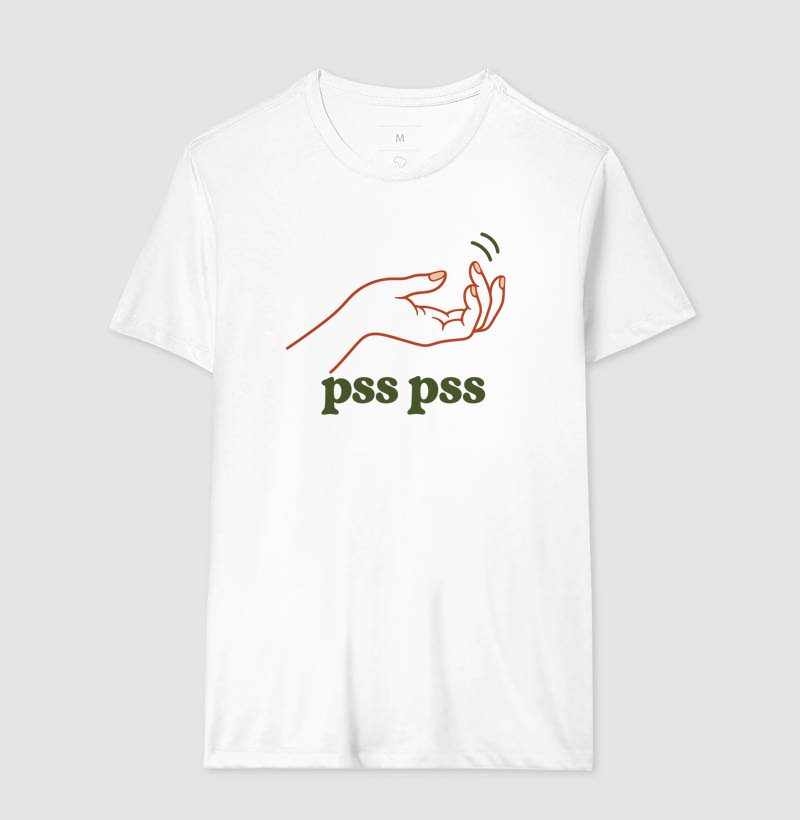 Camiseta Gato Engraçada "pss pss" | Cat Lover | Pelo & Pano - Imagem 4