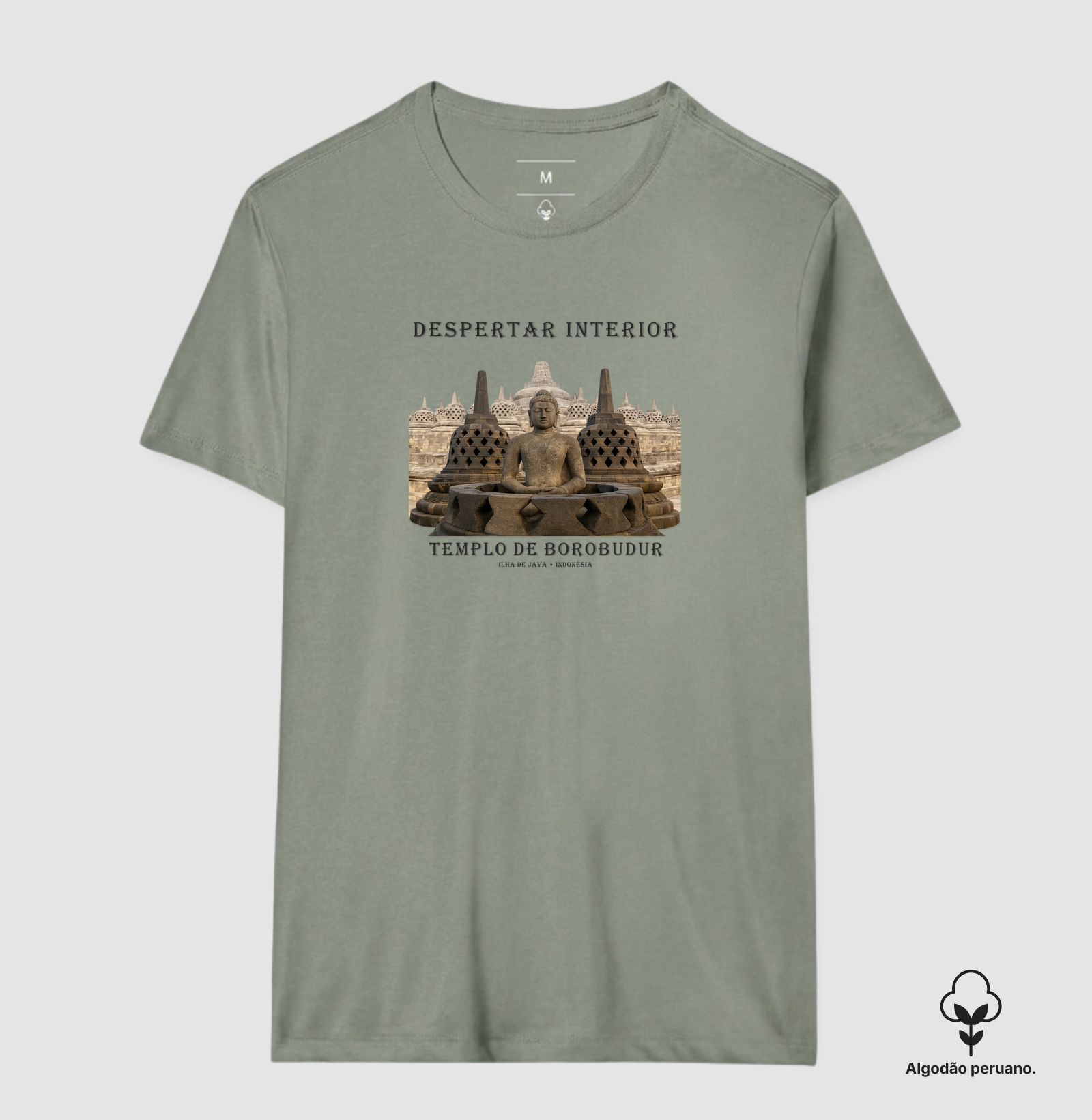 Templo do Despertar • Borobudur (algodão peruano) - Imagem 6