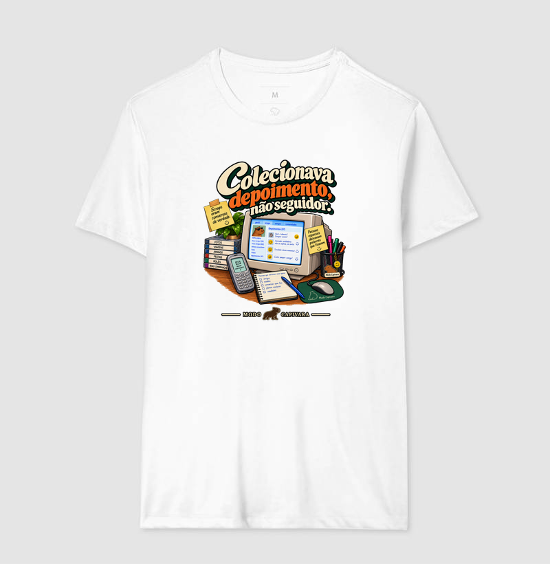 COLECIONAVA DEPOIMENTOS E NÃO SEGUIDORES - Modo Capivara - Camiseta - Imagem 6