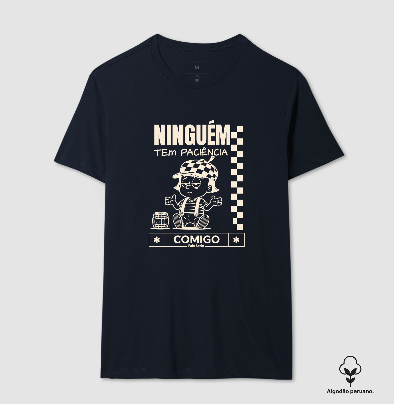 Camiseta Algodão Peruano Ninguém tem paciência comigo - Imagem 9