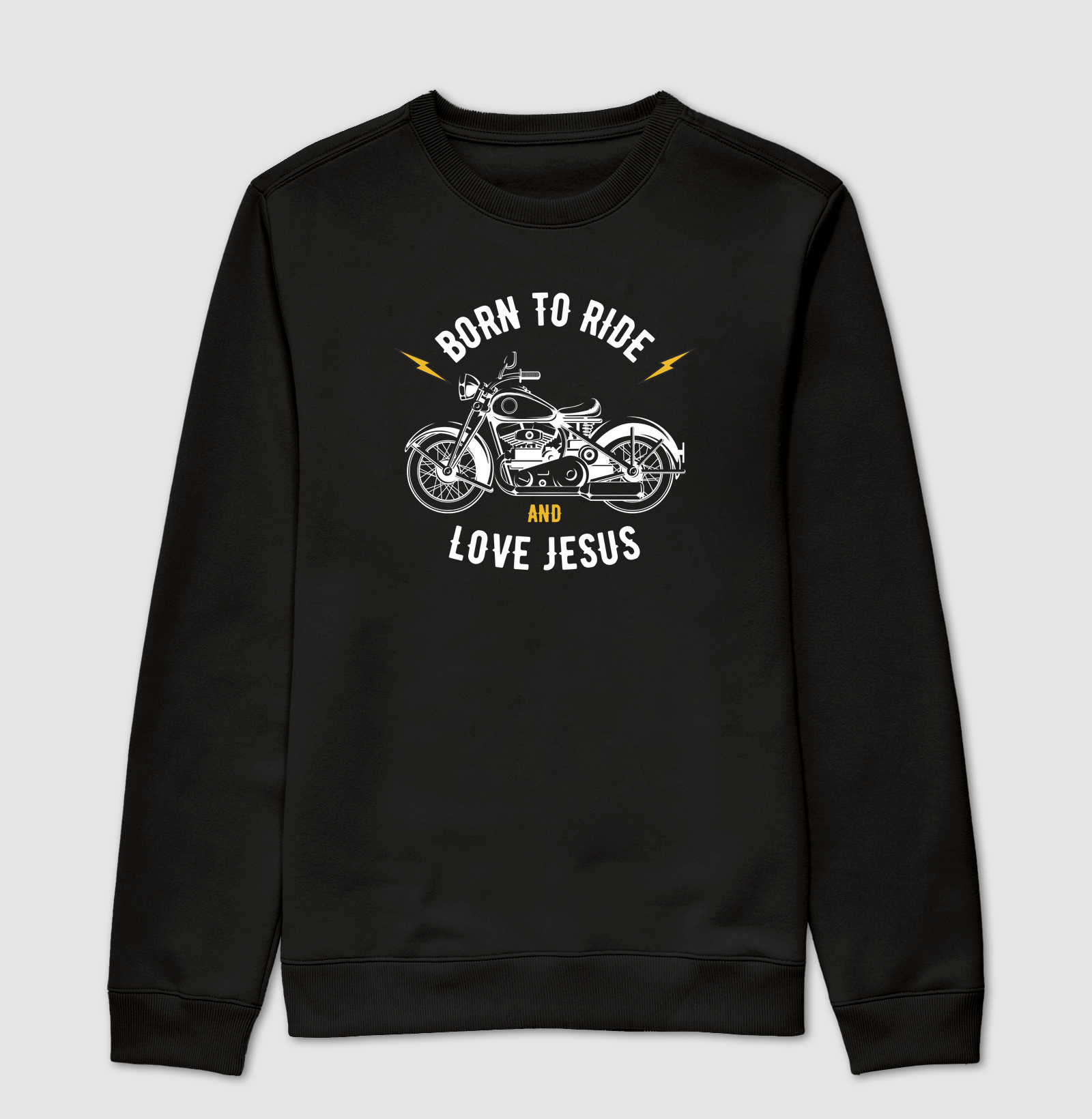 Moletom Masculino - Born to Ride and Love Jesus