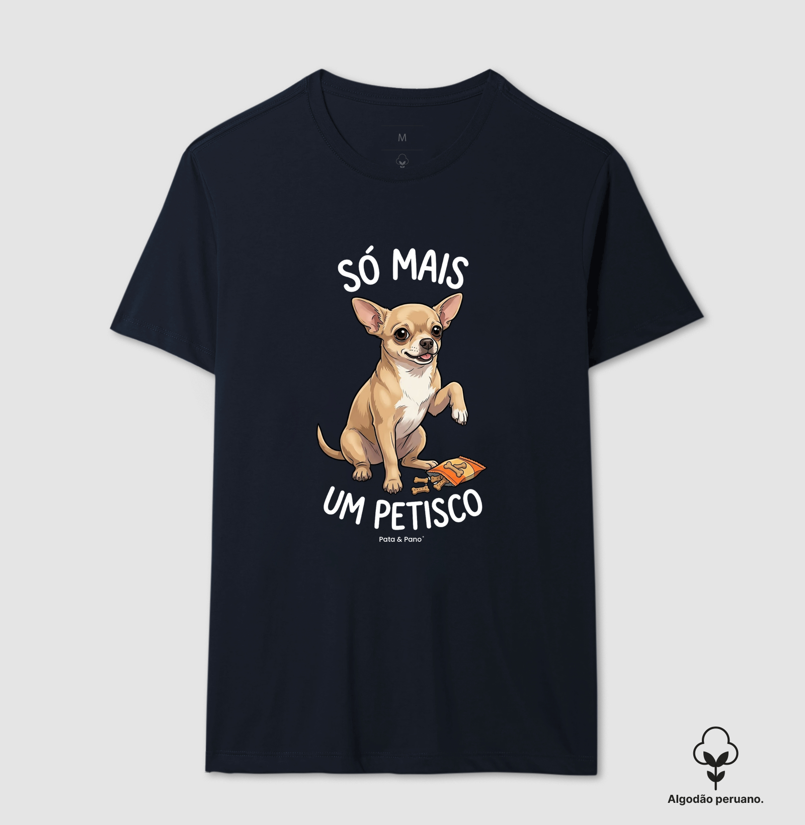 CAMISETA ALGODÃO PERUANO CHIHUAHUA PETISCO - Imagem 7
