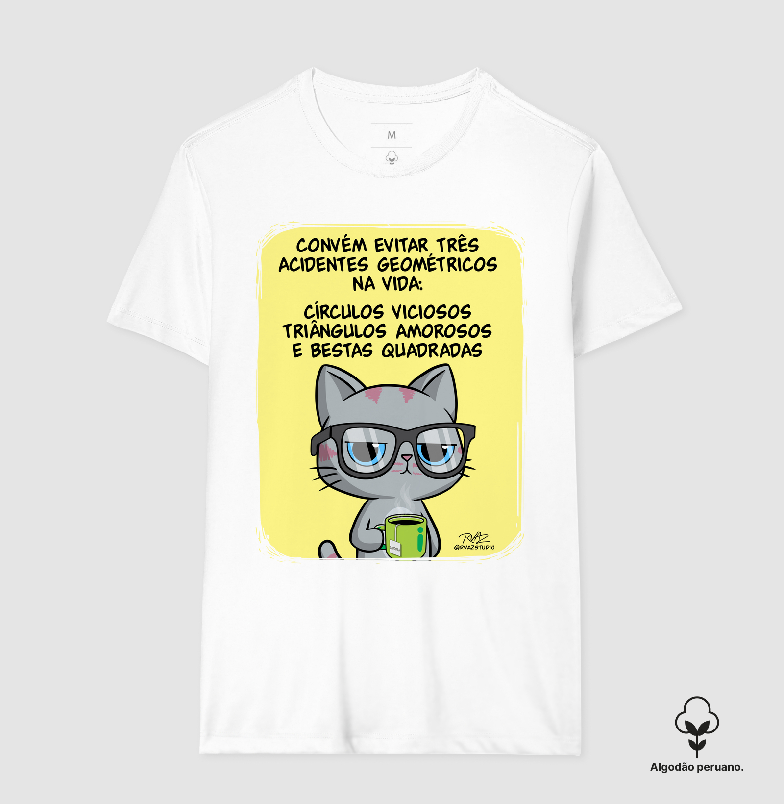 Camiseta Gato Sincero Geometria - Imagem 2