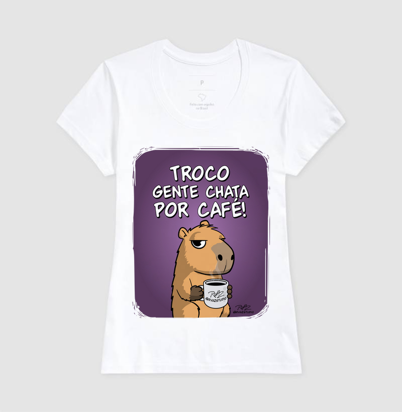 Camiseta Capivara Troco por Café - Imagem 5