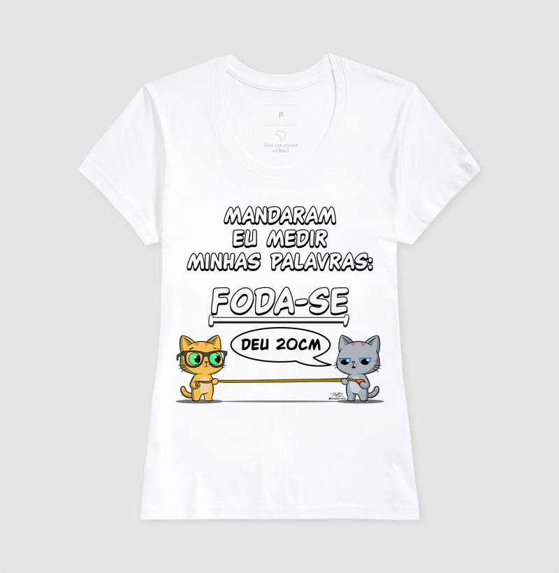 Camiseta Gato Sincero Medir Palavras - Imagem 5