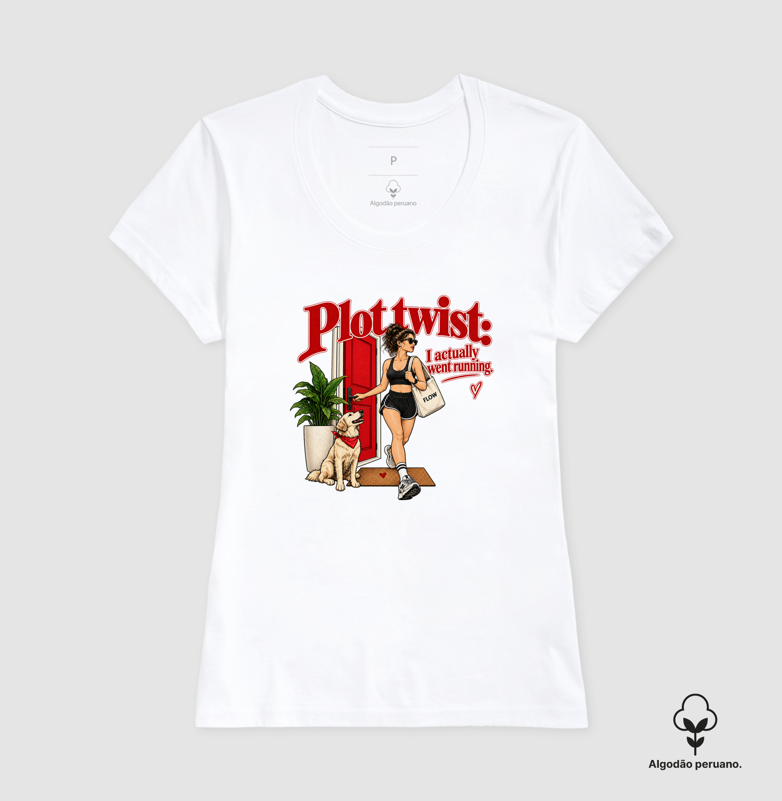 Camiseta Algodão Peruano Corrida - Plot Twist: I Actually Went Running - Imagem 5