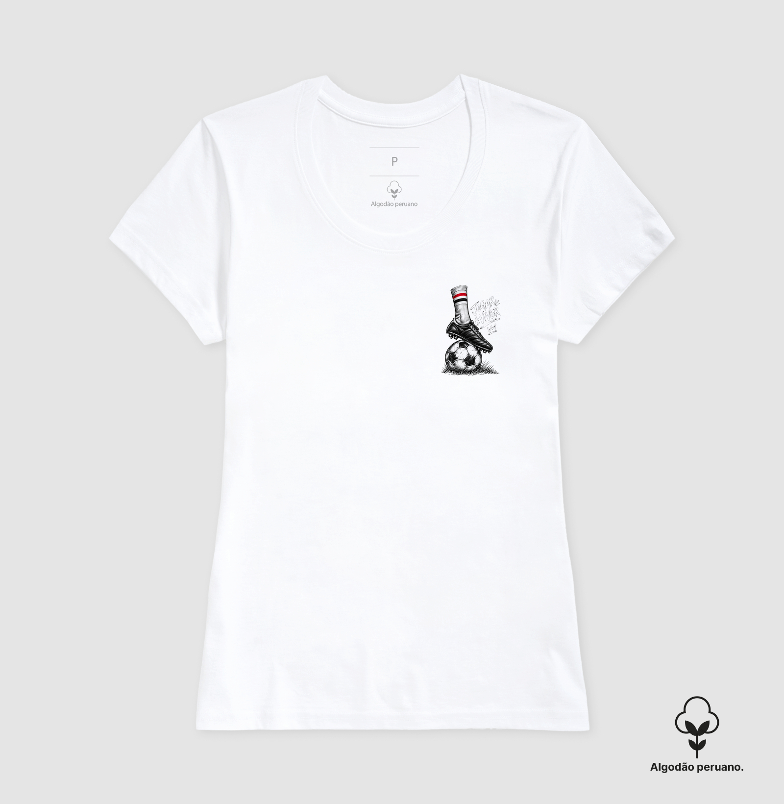 "Camiseta Jogar é Viver"- Futebol - Camiseta Algodão Peruano Masculina, Feminina e Babylook - Imagem 5