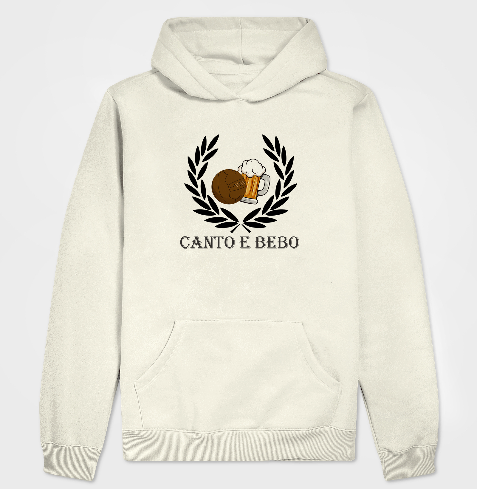 Hoodie Moletom Canto e Bebo - Branco, Bege