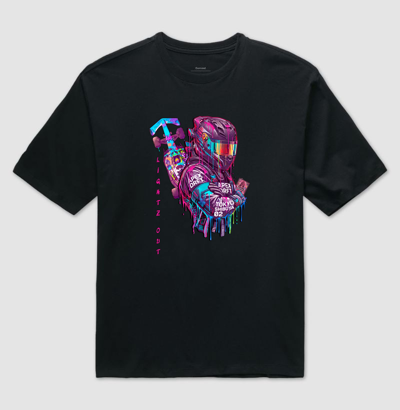 Camiseta Oversized Piloto Streetware | Linha Abstract — Aion Abstract - Imagem 2