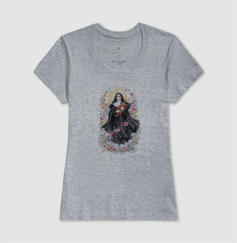 Santa Rita de Cássia - Aquarela com Rosas - Imagem 5