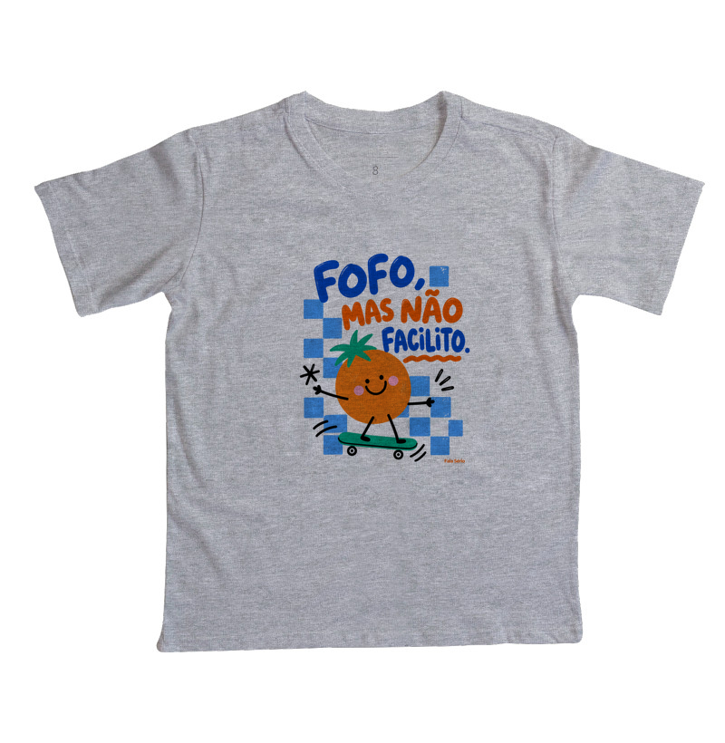 Camiseta Infantil Fofo Mas Não Facilito  - Imagem 4