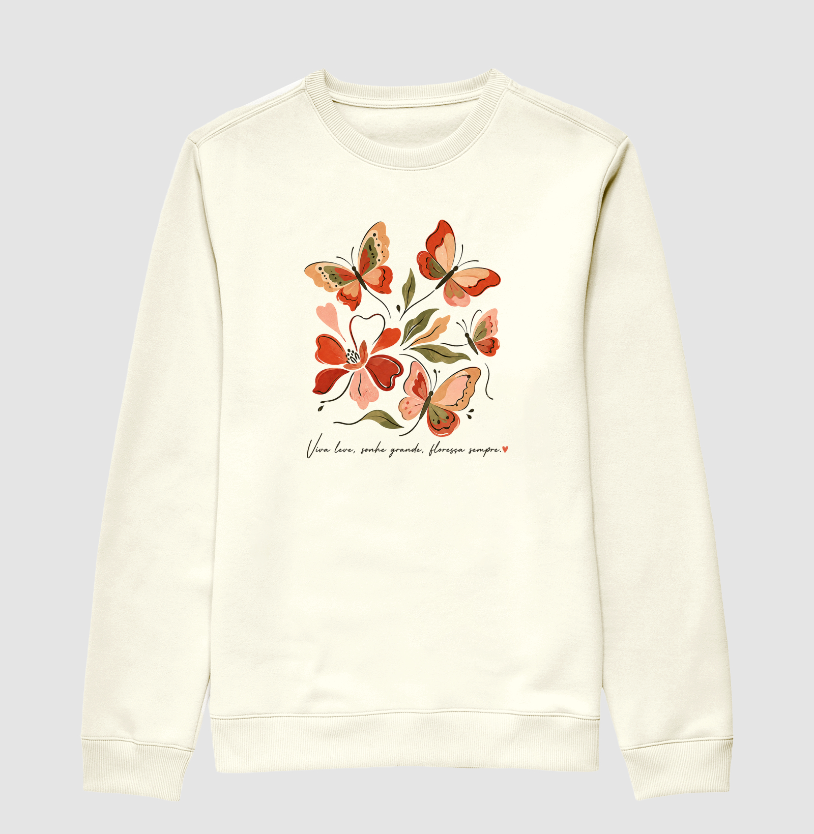 Camiseta Viva leve, Sonhe grande, Floresça sempre. - Imagem 2