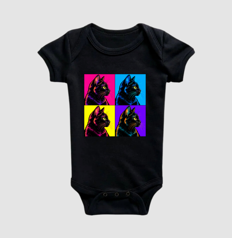 Gato Preto Pop Art - Imagem 2