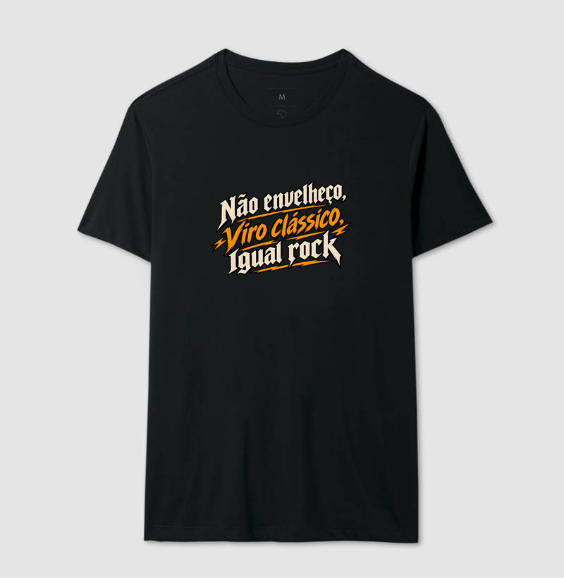 Camiseta Rock “Não Envelheço, Viro Clássico” - Imagem 2