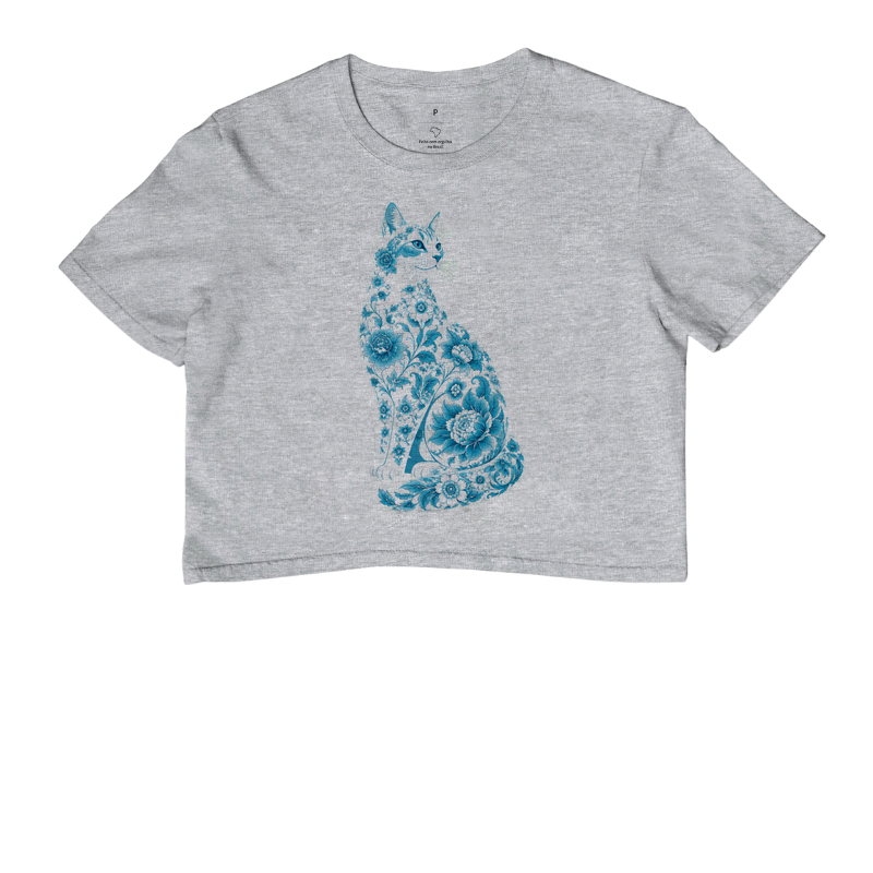 Gato Floral Azul - Imagem 6